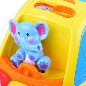 اسباب بازی موزیکال ماشین فیلی هولی تویز مدل 896 Hola Toys Learning Educational Toys Cartoon Car Funny Kid Bus Game Matching Game _اسباب بازی نوزادی